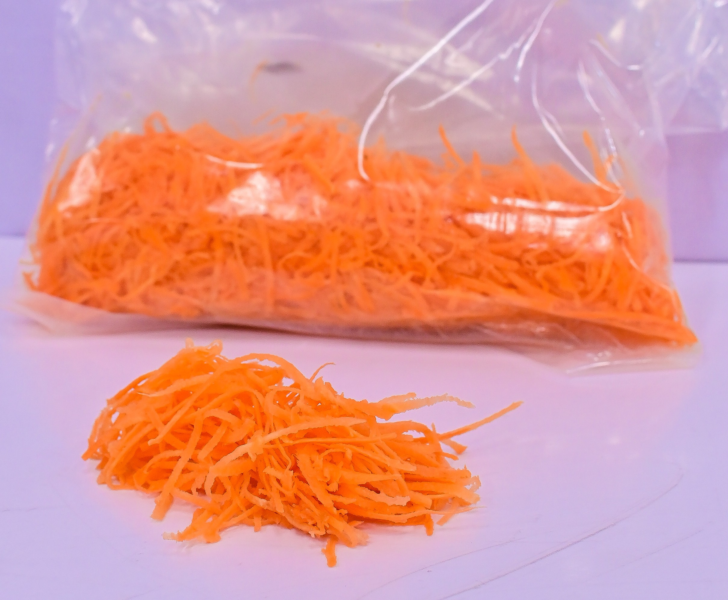 Shredded carrots per kg