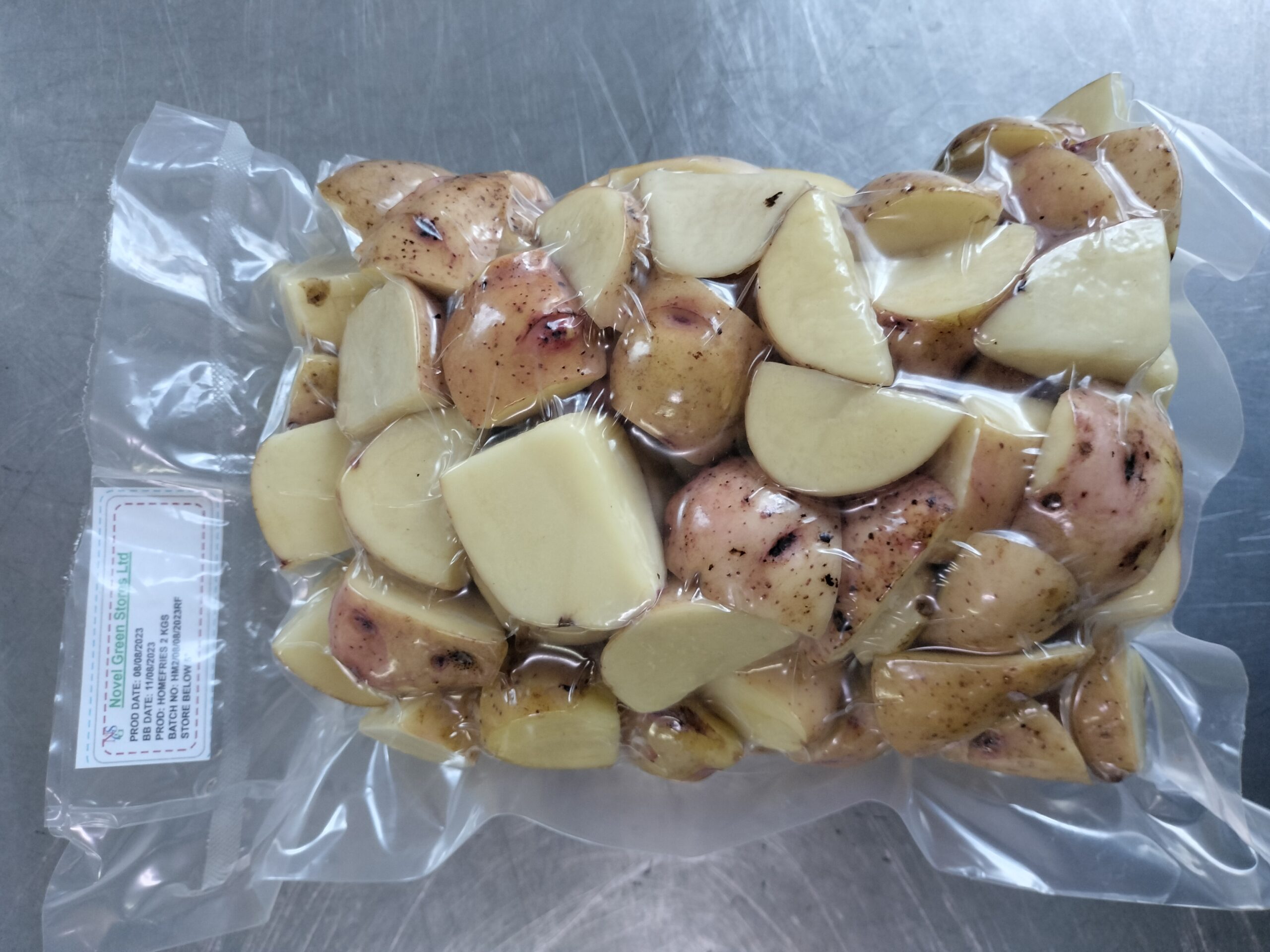 Pre-cut home fries per kg